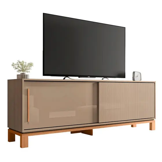 Rack Bancada Para TV 65 Pol 180cm Lucca Areia/Freijó C01 - Mpozenato