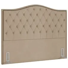 Cabeceira Cama Box Casal King 195cm Siena P02 Veludo Bege - Mpozenato