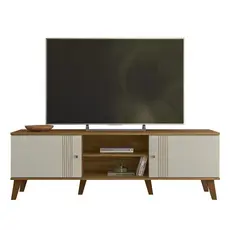 Rack Bancada Para TV 65 Pol 160cm Sia Nature/Off Z49       - Mpozenato