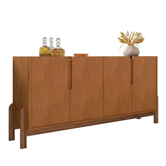 Buffet Aparador 4 Portas Sala de Jantar Nay C14 Cedro - Mpozenato