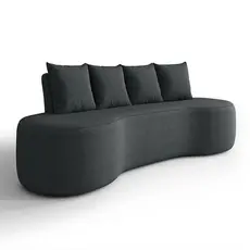 Sofá 3 Lugares 210cm Orgânico Viana B10 Bouclê Grafite - Mpozenato