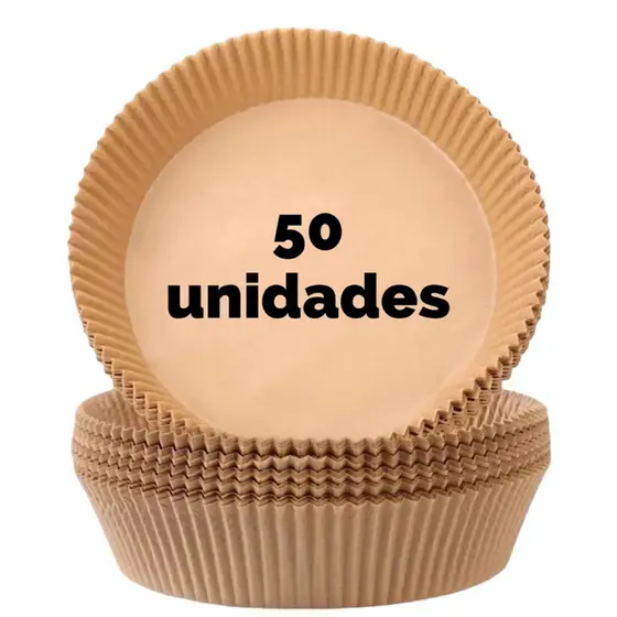 Forma De Air Fryer 50 Unidades Grande Papel Descartável