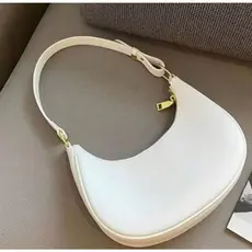 Bolsa de ombro Feminina Transversal Meia Lua  Branca Pequena de ombro e de mao skaybag de festa