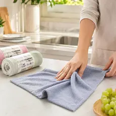 Rolo Pano Multiuso De Microfibra 20 Peças Destacável Toalha Limpeza Reutilizável Lavar Louça Utensílios Cozinha