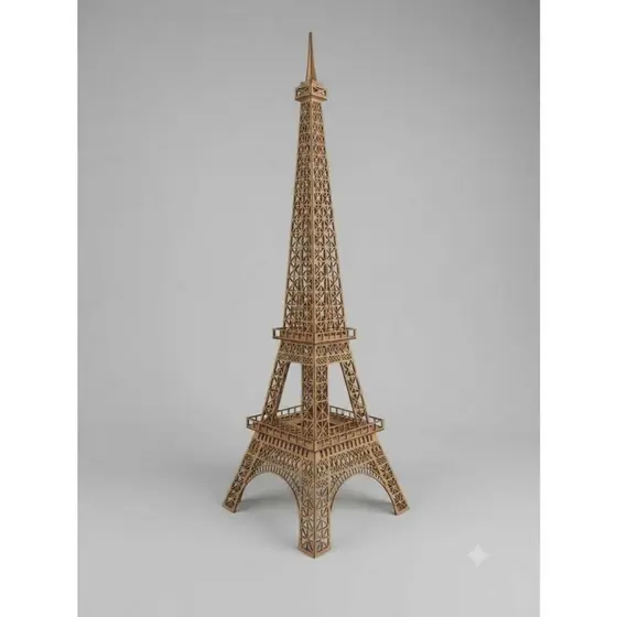 Torre Eiffel MDF 65 Centimetros  Desmontável Para Pintar e Decora