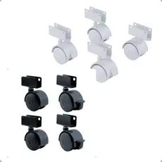 Kit 4 Rodinhas para Berço 12mm Chapa U - Movimentação Suave, Fácil Instalação e Alta Resistência