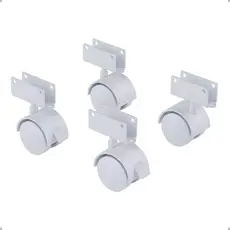 Rodinhas para Berço 25mm Chapa U - Kit com 4 Peças Fácil Instalação e Alta Resistência
