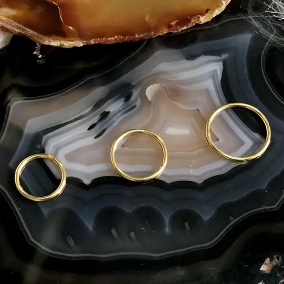 Piercing Nariz Folheado a Ouro 18k Argolinha Fina