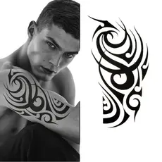Tatuagem Temporária Tribal Estilosa 21x15cm Unissex