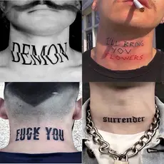 Tatuagem Fake Temporária Removível Frases 12x8cm Novas de Efeito Masculino Feminino