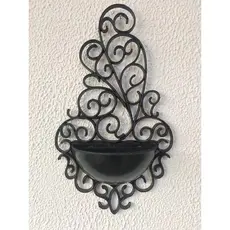 Kit com 2 Vaso Provençal Arandela de Parede Preto Original  Decoração Planta jardim Suculentas