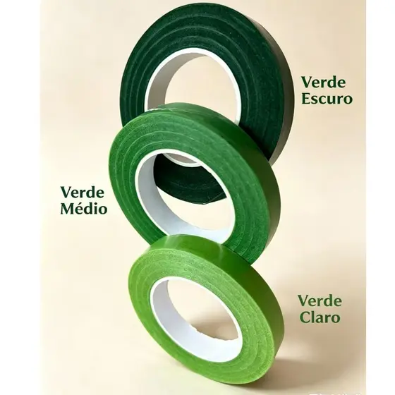 3 Fita Floral Verde Artesanato Arranjo Buque de Noiva