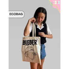 Ecobag Estampa Justin Bieber sacola ecológica,escola,faculdade, curso,personalizado,brinde,praia,moda,brinde,presente,