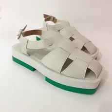 sandália flat flatform tratorada