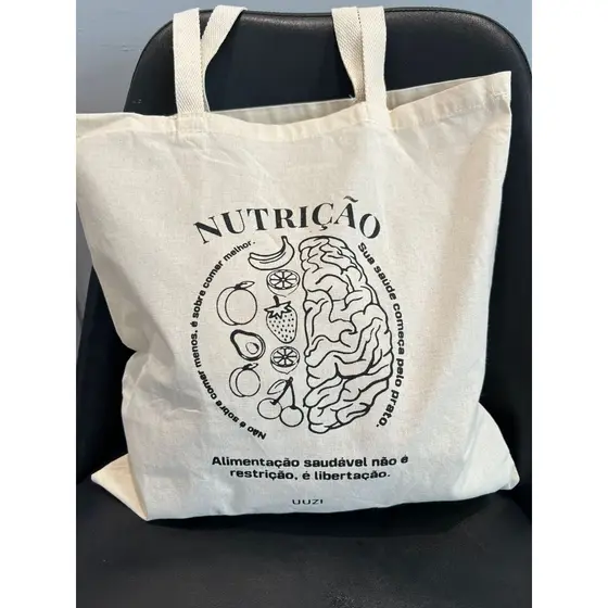 Ecobag de Nutrição, faculdade, curso, bolsa, sacola ecológica