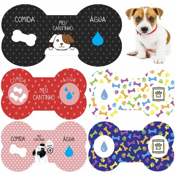 Tapete Canino Cachorro Gato Para Comida Agua Americano Favorito