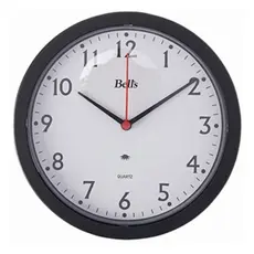 Relógio De Parede Bells Cozinha Sala Preto Branco