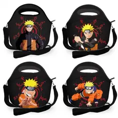 Lancheira Bolsa Térmica Marmita Fitness Viagem Passeio Escolar Naruto e Batman Homem aranha