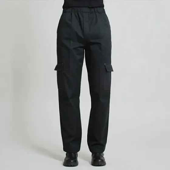 Calça Cargo Feminina Brim Bolsos Lateral Resistente Confortável Auxiliar de Produção Serviços Gerais