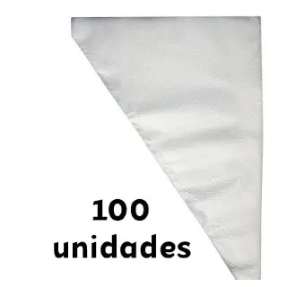 Saco De Confeitar Medio 100 Unidades Confeitaria Bolo Doce Cupcake
