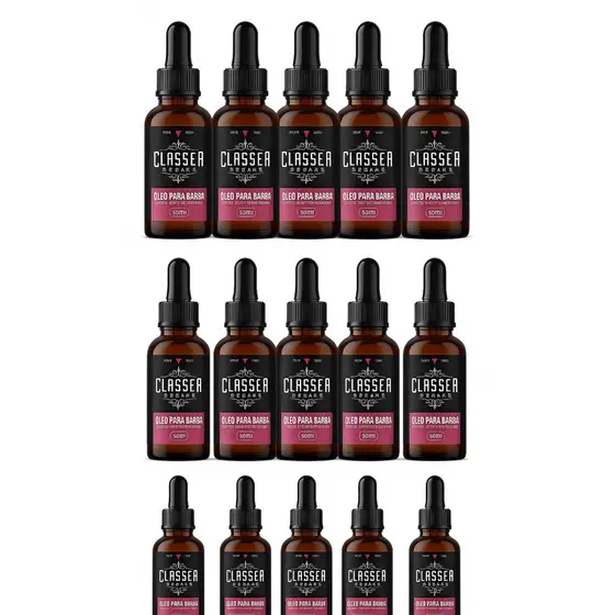 Kit 12x Óleo Para Barba 30ml Classe A  Possui Hidratantes e Fortalece Os Fios Profissional