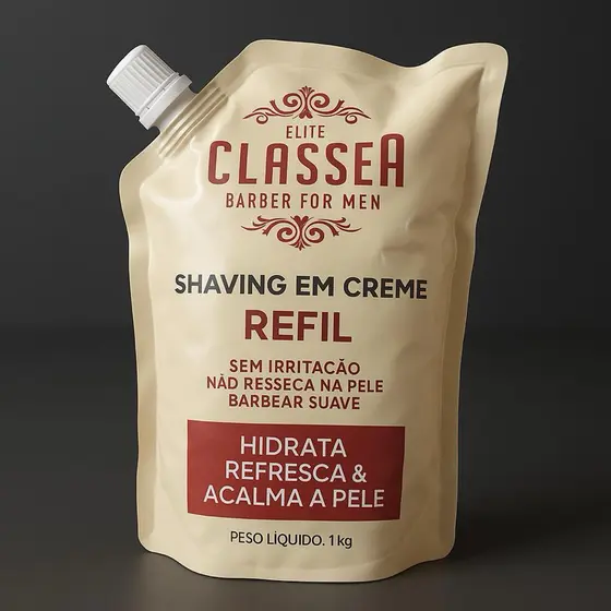 Shaving Em Creme Classe A Refil 1kg Creme Para Navalhar Pra Fazer Barba, Pezinho E Navalhado