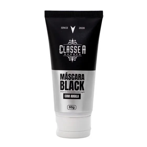 Máscara Facial Black Classe A 60g Com Argila Preta Removedora De Cravos E Oleosidade SkinCare