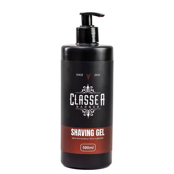 Shaving Em Gel 500ml Classe A Menthol Pra Fazer Barba Pezinho E Navalhado Profissional