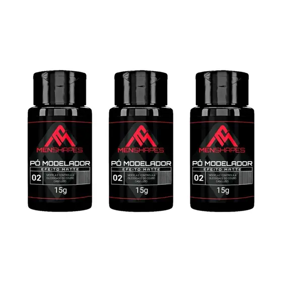 KIT 3x PÓ MODELADOR MENSHAPES 15g 3un
