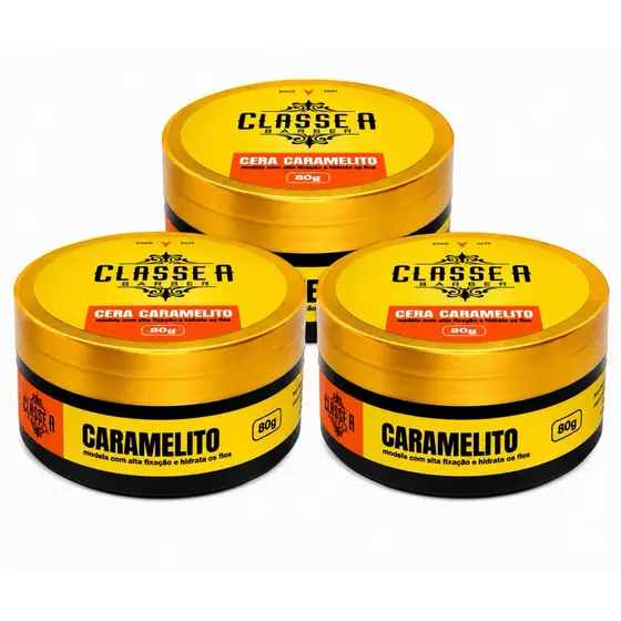 KIT 3 PASTAS CERA CLASSE A 80g ALTA FIXAÇÃO
