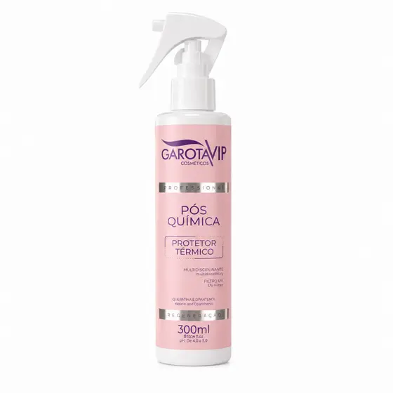 Protetor Térmico Pós Química Garota Vip 300ml Leave In Anti Frizz Com Filtro UV
