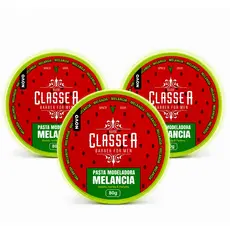KIT 3 PASTA MODELADORA CLASSE A 80g MELANCIA ALTA FIXAÇÃO 3un