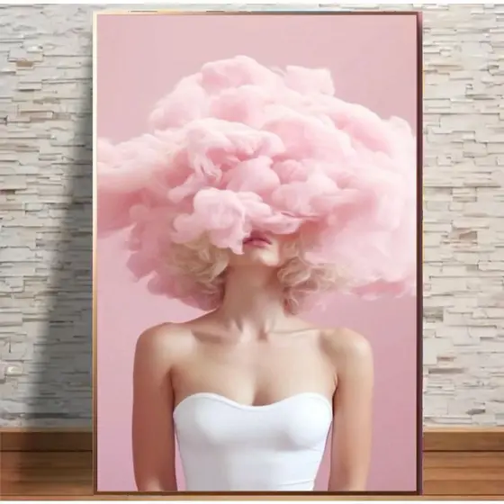 Quadro decorativo 1 peça grande 90x70 maquiagem salão de cabelo visual envio rápido