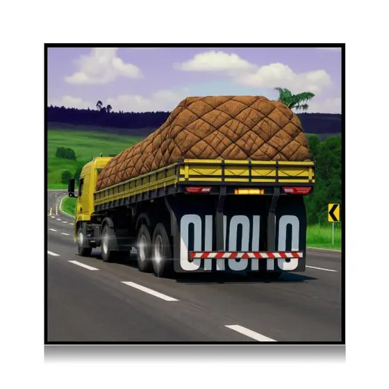 Quadro decorativo caminhão arqueado amarelo ou azul  caminhoneiro grande envio rápido