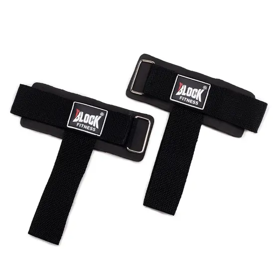 Strap Academia Block Munhequeira Com Tala Musculação Strap Musculação (Par)