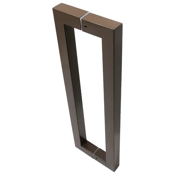Puxador Inox U Porta Madeira Vidro Polido