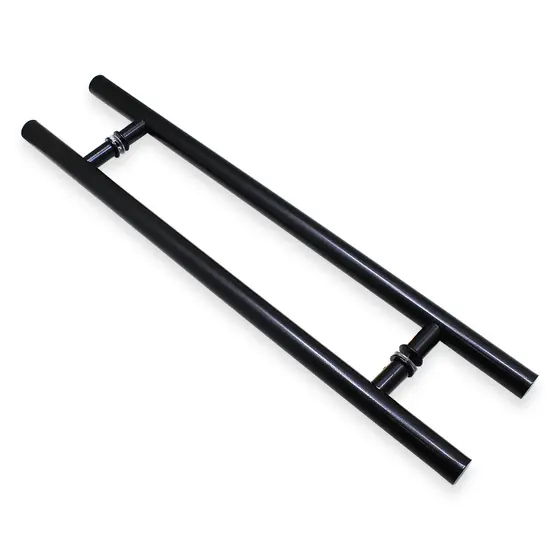 Puxador Tubular Redondo  Aluminio Porta Vidro