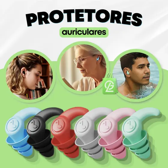 Protetor Auricular Tampão de Silicone 3 Camadas Ronco Antirruído Natação Estudo Esportes Viagem