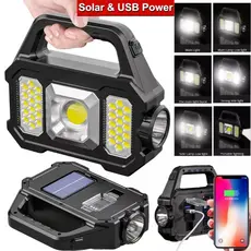 Lanterna solar  led À Prova D'água Lâmpada Longa Alcance Luz De Emergência De Alta Potência Forte MT049 (CR)