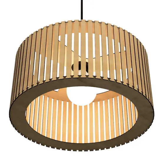 Luminária Pendente Berlim Modelo Ripado -