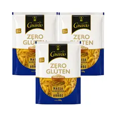 Kit 3 Penne de Arroz Sem Glúten 500g Casarão 🍝🌱