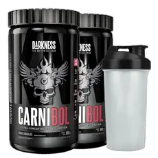 Kit 2 Carnibol Isolado Chocolate 900g Coqueteleira Darkness