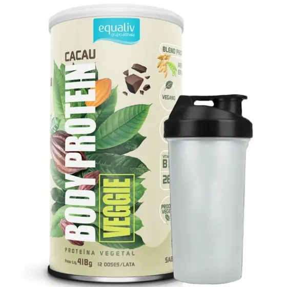 Body Protein Veggie Cacau 418g Coqueteleira - Equaliv