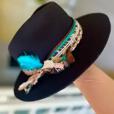 Bandinha para chapéu turquesa Barretos rodeio