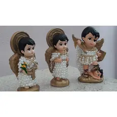 03 - Arcanjos Perolados 15 Cm Lindos Para Batizado , Casamento , Ornamentação