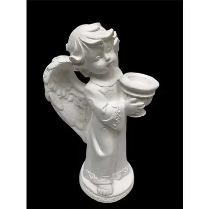 Anjo - Castiçal De Vela De 19 Cm lindo para Batizados , casamentos e ornamentação