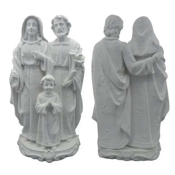 Imagem da Sagrada Família Gesso - GRANDE 57 cm para pintura perolas