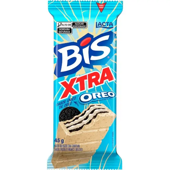 Kit 3 Chocolate Bis Lacta Xtra Oreo com 45g
