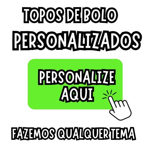 Topo De Bolo Personalizado Fazemos Qualquer Tema
