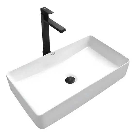 Cuba Banheiro Sobrepor Cerâmica Apoio Branca 61x35cm